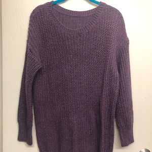 PURPLE OVERSIZED KNIT SWEATER!